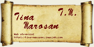 Tina Marošan vizit kartica
